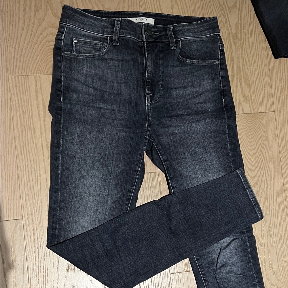 Fidelity Women's High Rise Jeans - Dark grey